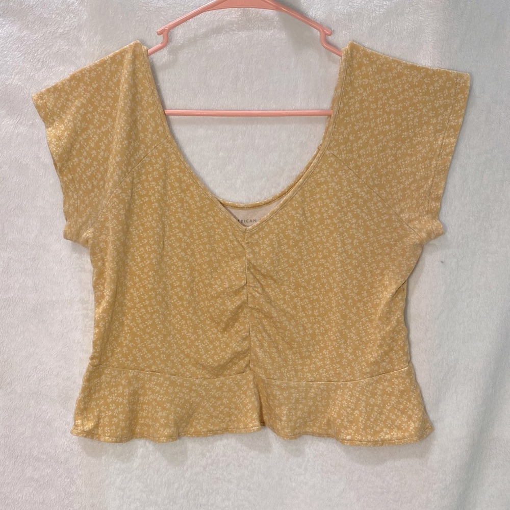 American eagle ditsy floral peplum top
